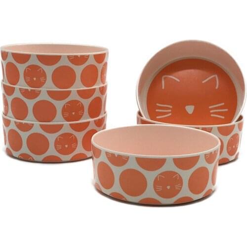 New Cat Bowls Dog Feeders Pet Food Water Bowl Antiskid Pet Supplies Dog Cat Feeding Bowls Leakproof Colorful Bowl