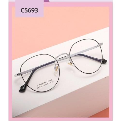 OEYEYEO New Metal Polygonal Spectacle Frame Mens Retro Exquisite Art Eyeglasses Ladies Simple Fashion Myopia Eyewears C5693