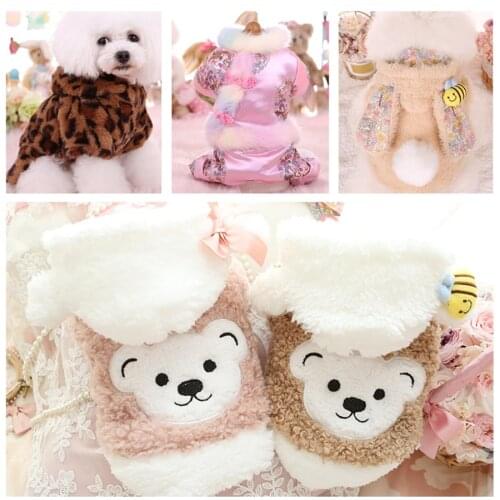 Dog Coat Pet Clothes For Dogs And Cats Winter Warm Hooded Jacket Yorkshire Chihuahua Clothing Dog Clothes Tweed Plaid Cat Coat