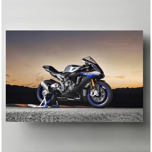 Modern Art Print Poster Racing Superbike yamahas yzf-R1M Carbon Fiber Wall Picture DIY Framed Canvas Painting Living Room Decor