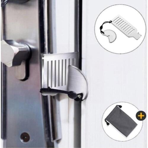 Portable Hotel Door Lock Locks Self-Defense Door Stop Accommodation Lock Door Travel Door Travel Stopper J5J6