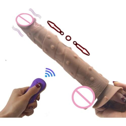 Remote Control Realistic Dildo Vibrator Automatic Sex Machine Telescopic Sex Gun Thrusting Dildo Sex Toys for Women Masturbator