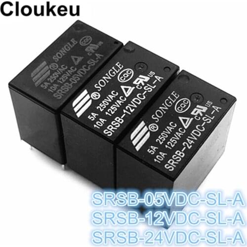 2Pcs Relay DIP4 SRSB- 05VDC 12VDC 24VDC -SL-A 5V 12V 24V 5A