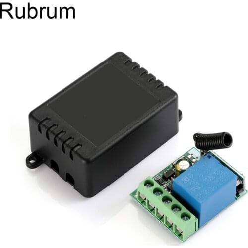 Rubrum 433 MHz DC 12V 1CH RF Relay Module Universal Wireless Remote Control Switch Smart Home Controller Receiver For Gate Door