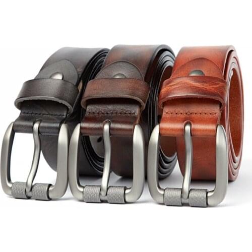 Men High Quality Genuine Leather Belt Luxury Designer Belts Men Cowskin Fashion Strap Male Jeans for Man Pin Belts with Buckle