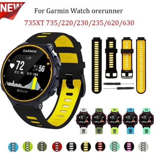 Wrist Band Strap For Garmin Forerunner 735XT/735/220/230/235/620/630 Watch Soft Silicone sports Strap Replacement Watch Band