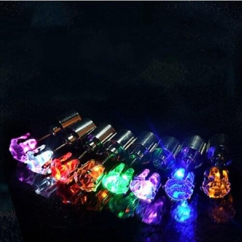 1 pc/pair Charm LED Earring Light Up Crown Glowing Crystal Stainless Ear Drop Ear Stud Earring Jewelry For women Christmas gift