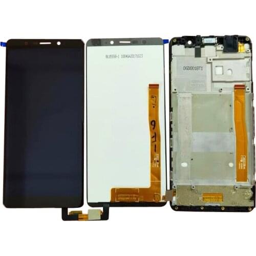 Test Ok For Wiko View Lite LCD Display + Touch Screen Panel Assembly Frame Replacement