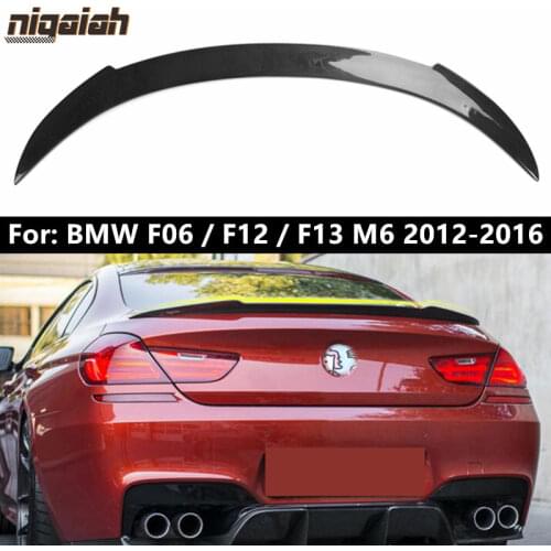 V Style Rear Spoiler for BMW 6 Series F06 4 Door / F12 F13 M6 2 Door 2012-2016 640i 650i 640i Rear Trunk Spoiler Roof Wing