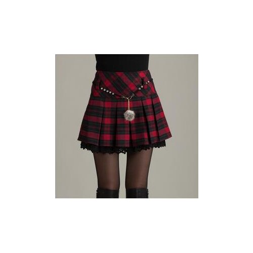 Clobee Kilt Plaid Ruffle Mini Skirt Wool 2020 Fashion Shool Jupe Lolita High Waist Women Saia Party Ladies Faldas V14