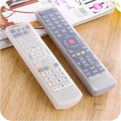 1pc Silicone TV Remote Control Protective Cover Waterproof Dust Bag Transparent Air Conditioner Remote Holder Cover