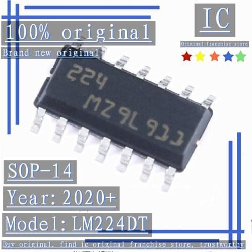 2020+100% Brand new original 20PCS-100PCS LM224DT SOP-14 Low-power four-channel operational amplifier chip