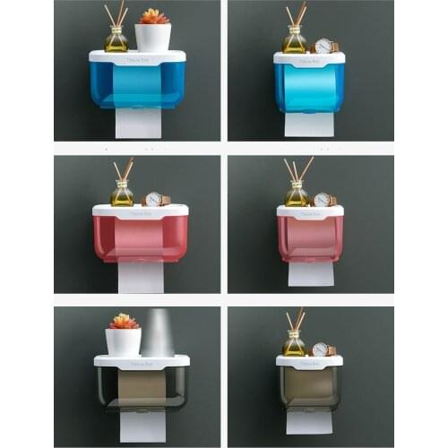 2021 Bathroom Storage Box Plastic Storage Box Waterproof Tissue Box Home Container 1PC storage organizer storage box organizer