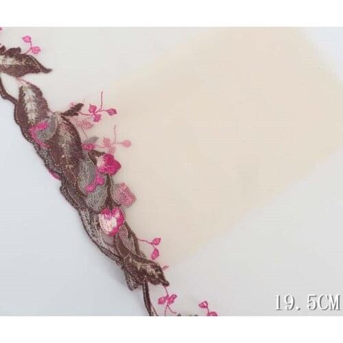 30Yards Skin Mesh Tulle Flower Thread Embroidery Lace Trims DIY Crafts Doll Dress Accessories Fabric for Sofa Curtain