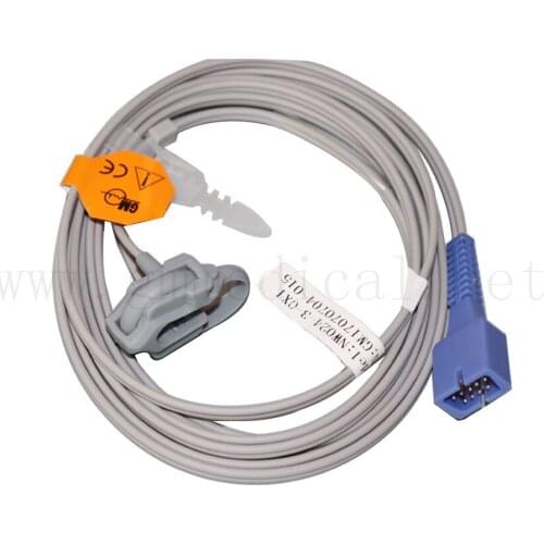 Neonate silicone wrap sensor ,DB9 male-9pin, L=3M. Compatible Nellcor oximax Tech ,Non-detachable
