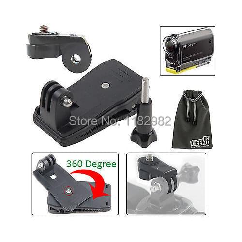 S@ny Action Cam 360 Degree Bag Strap Quick Release Clip Clamp Mount HDR-AS20/AS30V/AS100V/AS200V/AZ1 Mini/FDR-X1000V/W 4K Cam