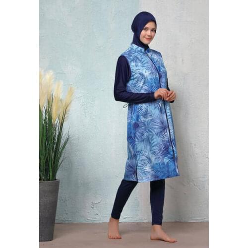 Jowl GAME N-8016-19 Coral Blue Full Off Hijab swimwear