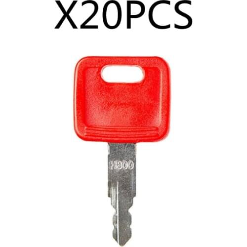 20 Pcs AT194969 AT147803 H800 Ignition Key For John Deere Case Hitachi New Holland Excavator