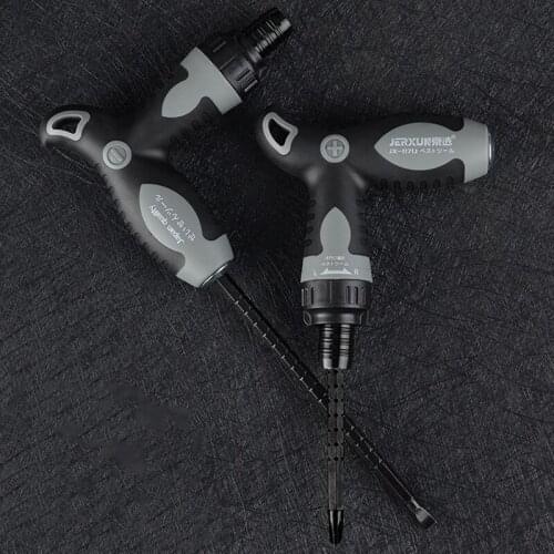 Multi-Function Screwdriver With Ratchet Home Repair Tools T-Handle Screwdriver Torx Slotted Phillips Mini Ratchet Hand Tools