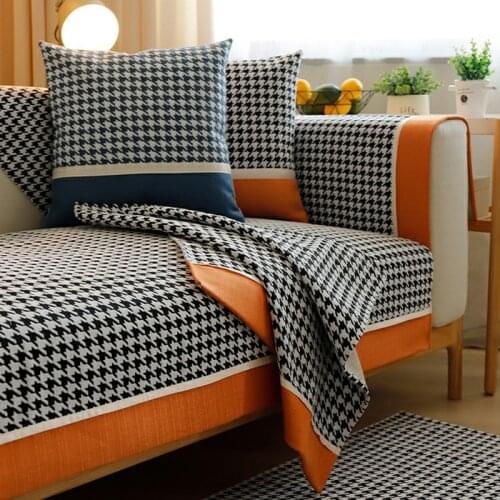 Nordic minimalist sofa cushion fabric four seasons general luxury plover four seasons anti-slip cushion modern sofa cover cover