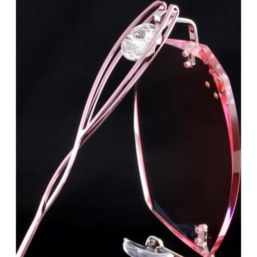 New Diamond Trimming Ladies Fashion Decorative Glasses Diamond Trimming Glasses Myopia Prescription Glasses
