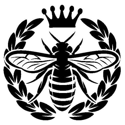 15.4M*15.1CM Original Beautiful Delicate Artistic Insect Crown Honey Bee Vinyl Decal Cool Car Sticker Laptop Skateboard Sticker