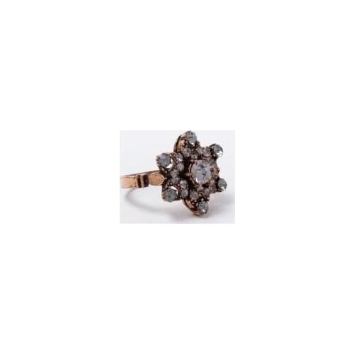 Flower Cubic Zirconia Authentic Ring