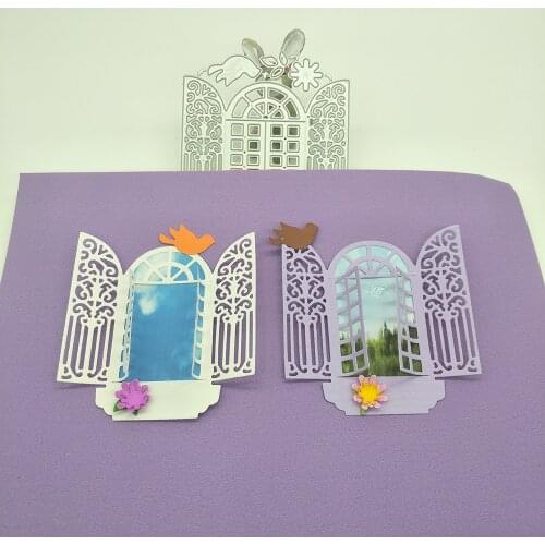 Window, openable European style window metal cutting mold, scrapbook, photo frame, photo album decoration, DIY, handmade artwork