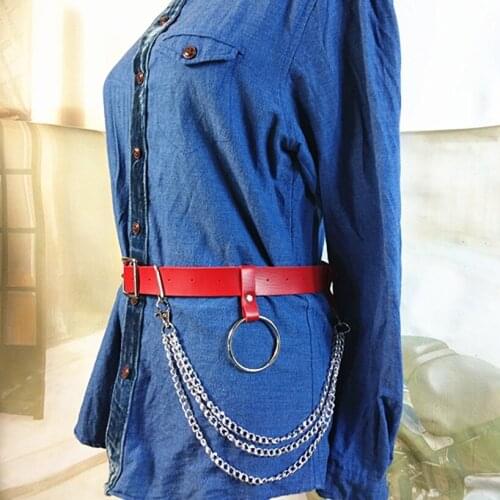 Punk Style Sexy Womens belt European American Popular Hot Girls Stage Bar Performance Dress Jacket Decoration Waist Chain
