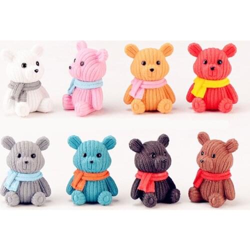 Popular Party Home Decoration Accessories Cute Plastic Tedy Bear Miniature M76C