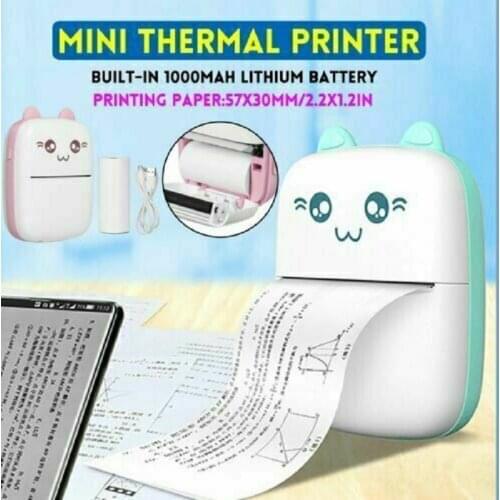 Label Printer Sticker Receipt Print Portable Thermal Printing Machine Bluetooth Mini Photo Picture Office Home Mobile Phone