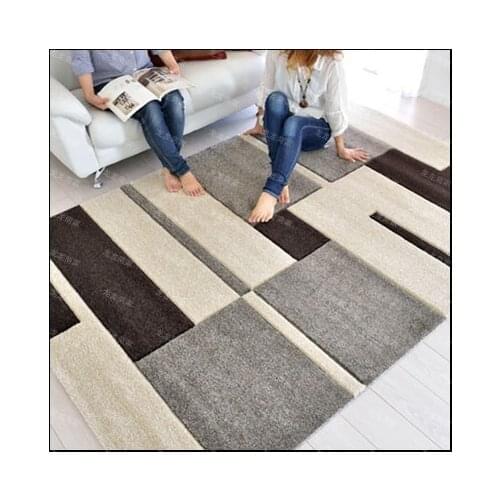 Simple lattice Acrylic carpet alfombras Modern Handmade carpets Living room Bedroom Fashion creative Coffee table sofa tapete