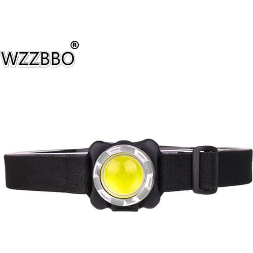 Drop Shipping USB Rechargeable Headlamp Mini Portable Headlight torch Head lamp flashlight Have battery Red / white LED headlamp