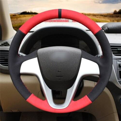 DIY Anti-Slip Wear-Resistant Steering Wheel Cover For Hyundai Solaris i20 Accent Verna 2008-2016 Car Interior Decoration
