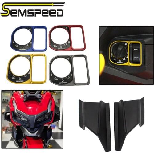 SEMSPEED For HONDA ADV150 adv 150 2019 2020 2021 Switch Electric Door Lock Cover Front Pneumatic Fairing Wing Tip Plastic Cover