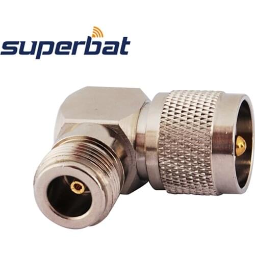 Superbat 5pcs N-UHF Adapter N Jack to UHF Plug Right Angle RF Coaxial Connector