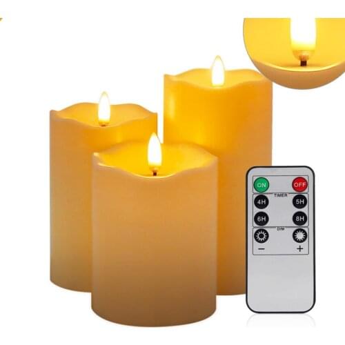 Remote Control LED Flameless Candle Lights New Year Candles Battery Powered Led Easter Birthday Wedding Christmas Decoration