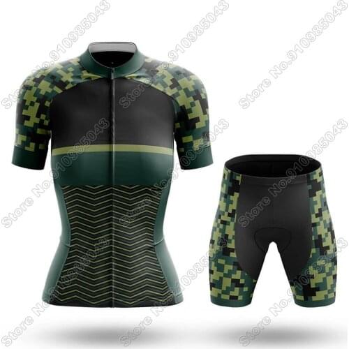 Deep Green - Women - Cycling Clothing Cycling Jersey Set Summer Road Bike Shirts Suit Bicycle Bib Shorts MTB Maillot