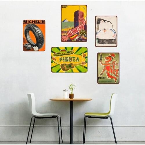 Mixed style Unique Tin Sign Shabby Chic Vintage Metal Painting Art Wall Bar Bar Garage Repair Shop Metal Home Decor Iron Poster