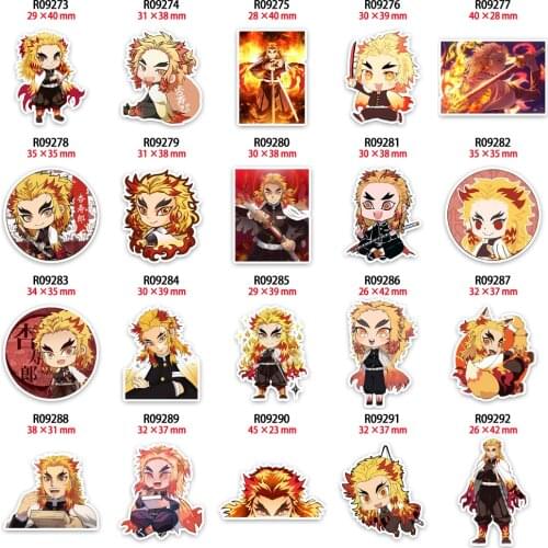 Japan Anime Kimetsu No Yaiba Character Planar Resin Printed 30pcs/lot for Hairbow Accessory Decoration