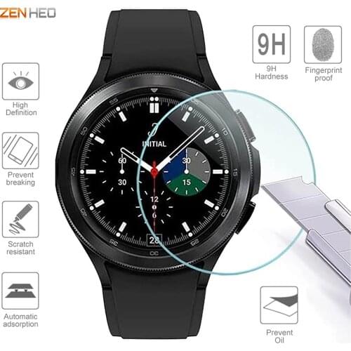 4Pcs Tempered Glass Protective Film For Samsung Galaxy Watch 4 40mm 44mm/Galaxy Watch4 Classic 42mm 46mm Clear Protector Film