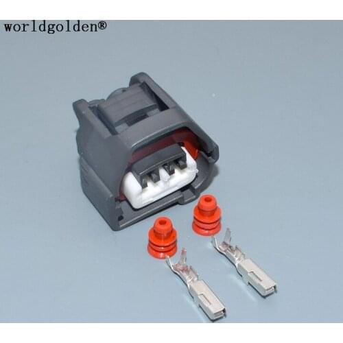 Worldgolden 2 pin way Female Cam Crank Automotive Sensor Wire Connector 90980-10947 7283-7023-10 for Lexus Toyota