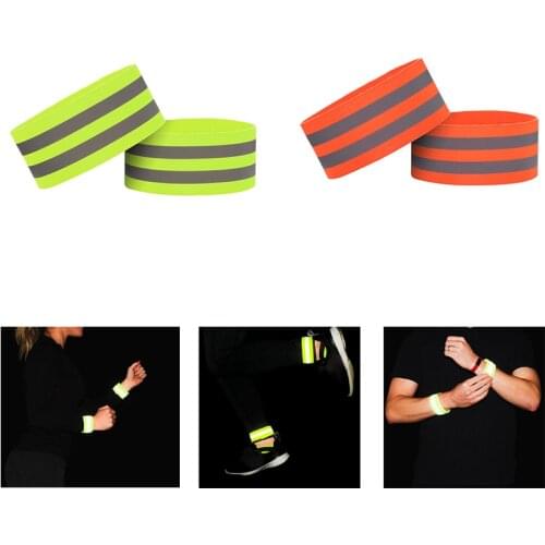 1/2pcs Reflective Bands Elasticated Armband Wristband Ankle Leg Straps Safety Reflector Tape Straps Night Jogging Walking Biking