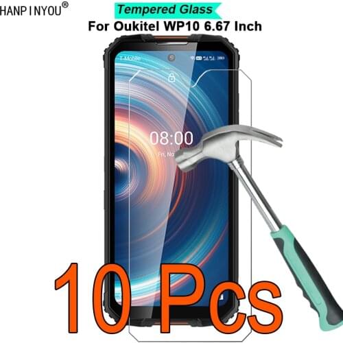 10 Pcs/Lot For Oukitel WP10 6.67" 9H Hardness 2.5D Ultra-thin Toughened Tempered Glass Film Screen Protector Guard