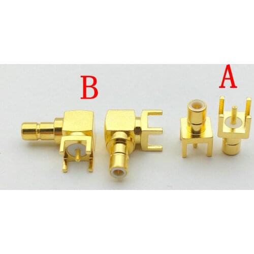 100pcs SMB male plug solder PCB mount CONNECTOR 50ohm