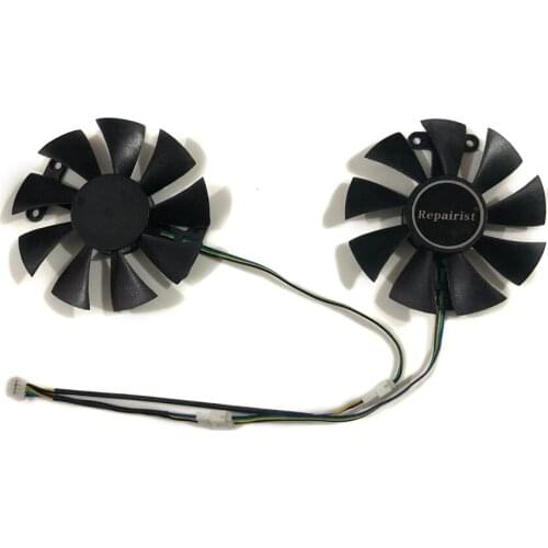 2pcs/set GTX1060-6GD5 X-Gaming OC GPU Cooler Fan For ZOTAC GeForce GTX 1060-3GD5 BT SM-A Graphics Video Card Cooling