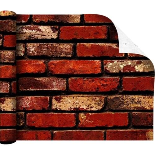 3D Red Brick Wallpaper Peel And Stick Contact Paper Wall Paper Self Adhesive And Removable Wall Sticks For Restaurant Decorative