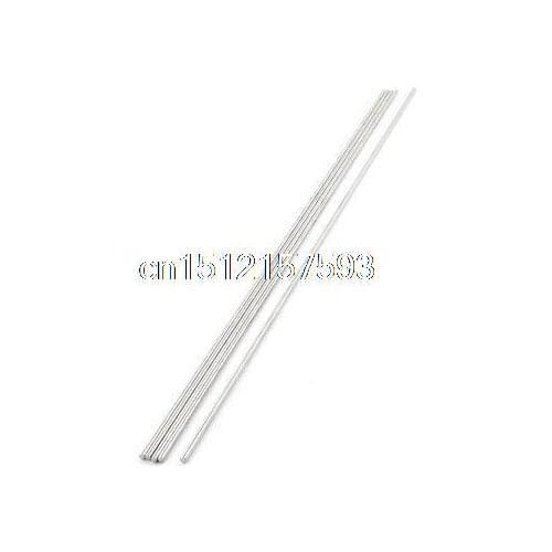 350mm Long 3mm Dia Stainless Steel Round Bar Stock Rod Silver Tone 5 Pcs