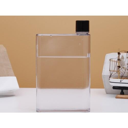 Water Bottle Travel Drinking Flat Crystal Waterbottle Transparent Plastic Kettle Portable Sports Bottles Cup Drinkware Bottle