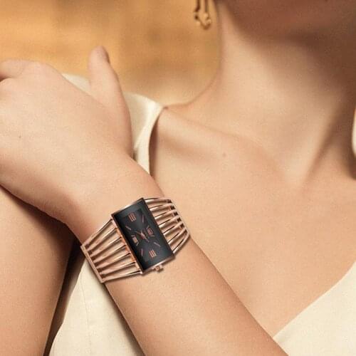 CANSNOW Womens Watch Luxury Fashion Rose Gold Bangle Bracelet Watch Women Dress Clock Female Lady Saati Girls Wristwatch Relojes